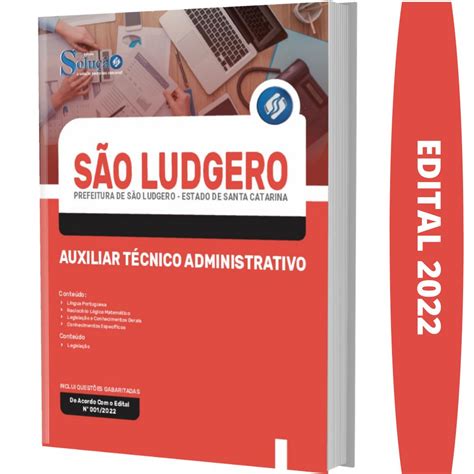 Apostila São Ludgero Sc Auxiliar Técnico Administrativo Solução