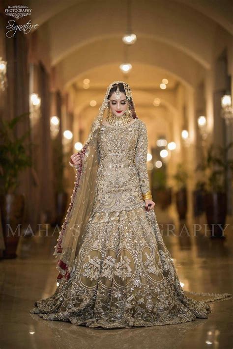 Beutifull Bridal Lahnga In Golden Color Model W Indian Bridal