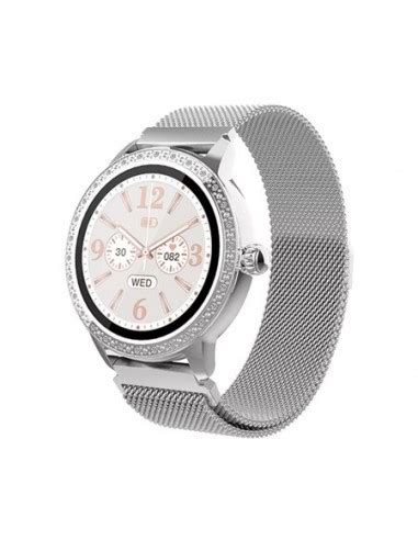 Denver SW 360S Reloj Smartwatch con Correa Metálica y Pulsómetro Silver