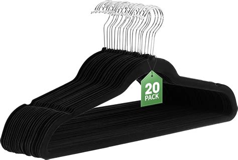 Amazon Premium Velvet Hangers Pack Heavy Duty Study Black