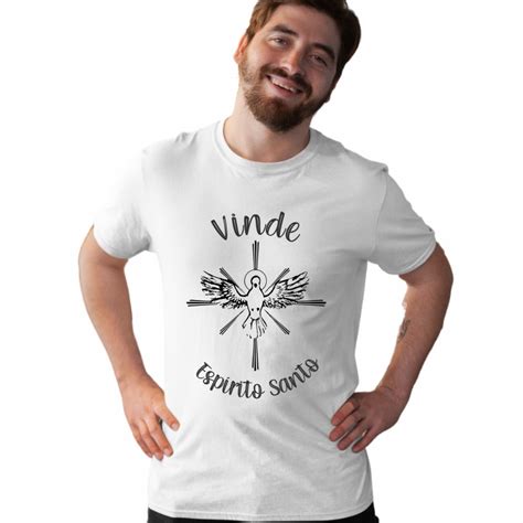 Camiseta Vinde Espírito Santo Religiosa Elo7 Produtos Especiais