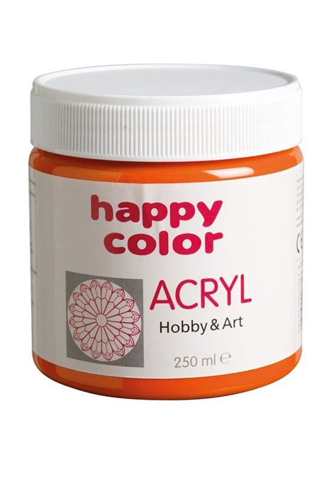 Happy Color farba akrylowa pomarańczowa 250 ml Happy Color Sklep