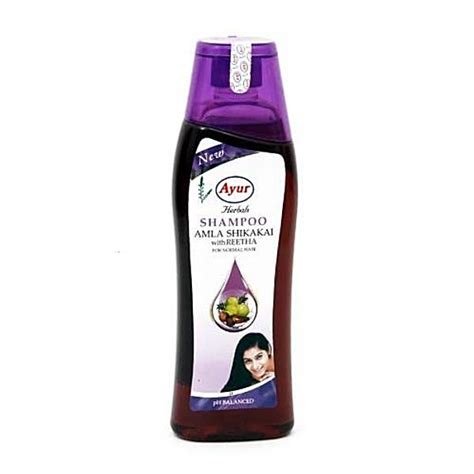 Buy Ayur Herbals Hair Shampoo Amla Shikakai With Reetha For Normal