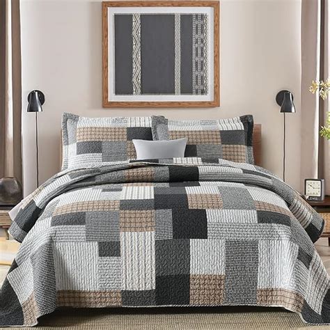 Amazon Y PLWOMEN Quilts Queen Size 3 Piece Cotton Quilts