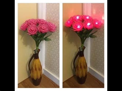 How To Make A Nylon Stocking Flower Roses With LED Light YouTube