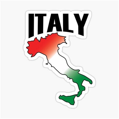 Italy Map Italian Flag Italia Sticker For Sale By Travelscientist