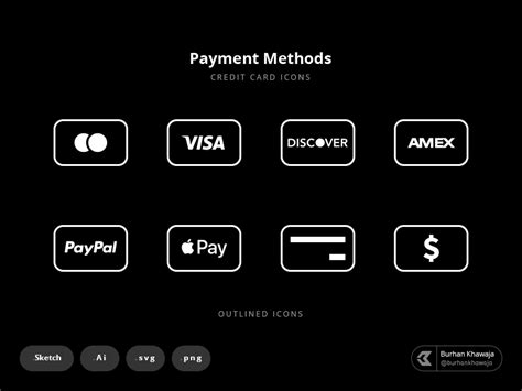 Credit Card Payment Method Icons 8 Icons