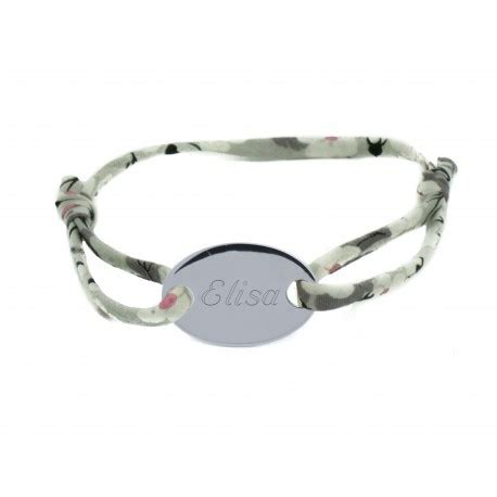 Bracelet En Cordon Liberty Et M Daille En Argent Ovale