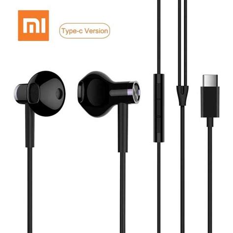 Xiao Mi Usb Type C Earphones Wired Control Dual Unit Earbuds Headphones