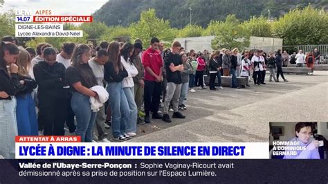 Hommage à Dominique Bernard tué à Arras la minute de silence au lycée