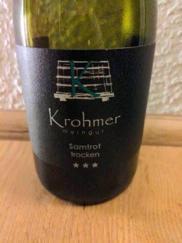 Krohmer Samtrot Trocken Vivino Us