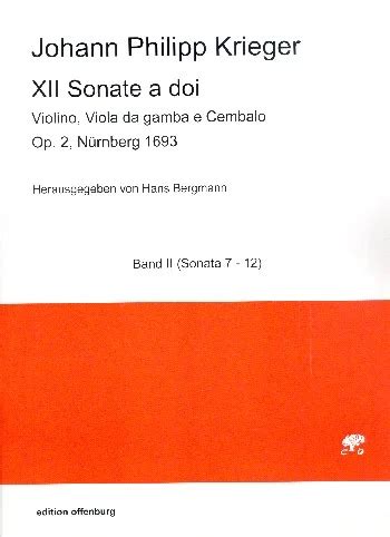 Sonate A Doi Op Nr Von Johann Philipp Krieger Im