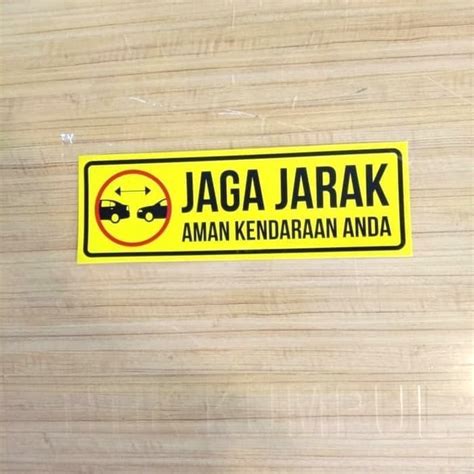 Jual Sign Sticker Jaga Jarak Aman Kendaraan Anda X Cm Shopee Indonesia