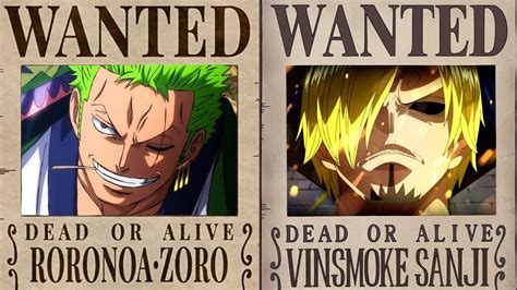 Zoro Y Sanji Nuevas Recompensas El Final De Wano One Piece