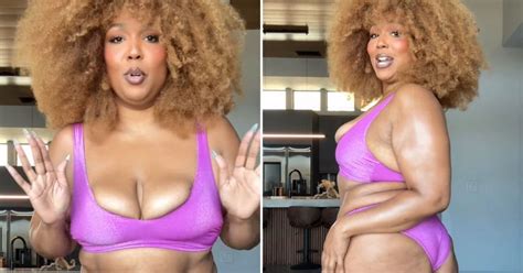 Lizzo Flaunts Dramatic Weight Loss In Tiny Purple Bikini Hot Photos