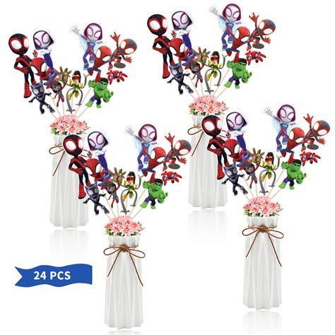 Buy Spidey And His Amazing Friends Party Supplies 24PCS Centerpieces