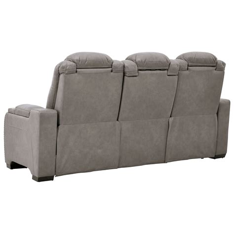 Signature Design By Ashley The Man Den U8530515 Contemporary Power Reclining Sofa With