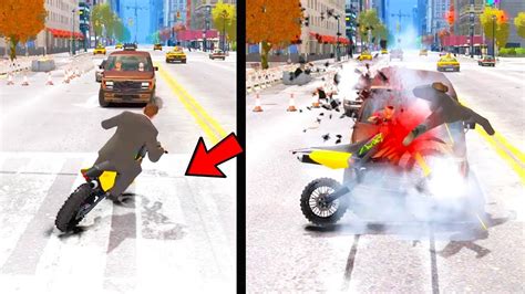 Gta 4 Motorcycle Crash Ragdoll Compilation 13 Euphoria Physics Jump