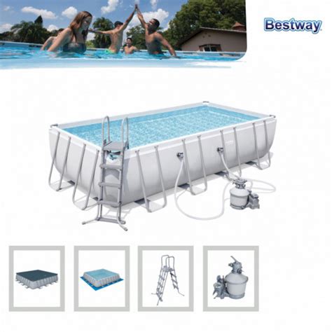 Bestway Power Steel Piscina Fuori Terra Rettangolare 549x274x122 Cm