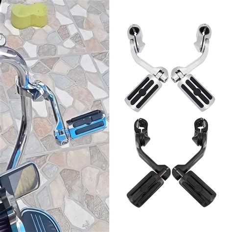 32mm 1 25 Black Chrome Motorcycle Engine Guard Highway Foot Pegs