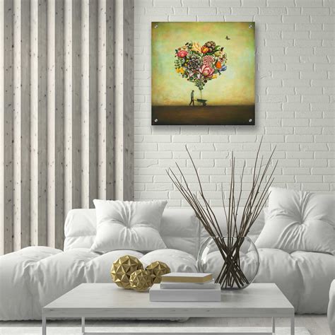 Acrylic Glass Wall Art Big Heart Botany By Duy Huynh Etsy