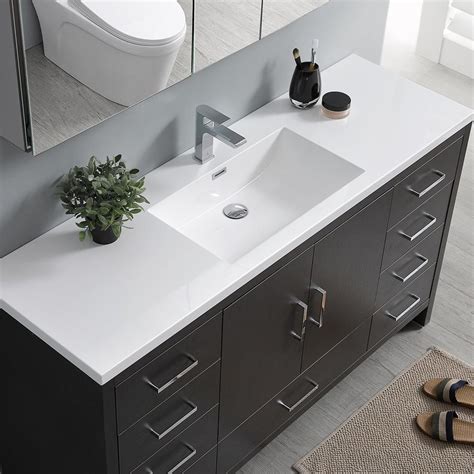 Fresca Fvn9460dgo S 60 Inch Imperia Free Standing Single Sink Bathroom