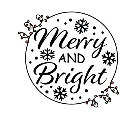 Merry Bright SVG PNG PDF Christmas SVG