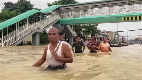 破紀錄豪雨釀災！緬甸淹水達「成人腰部高度」 近2萬人無家可歸