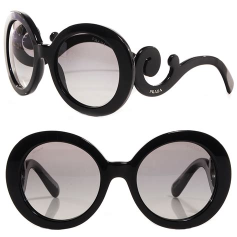 Prada Baroque Sunglasses Spr 27n Black 75290