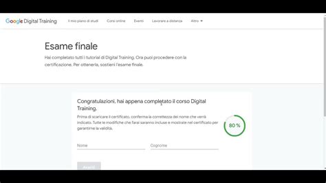 Risposte Test Finale Google Digital Training Youtube