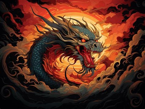 Premium Photo | Illustration of fantasy dragon