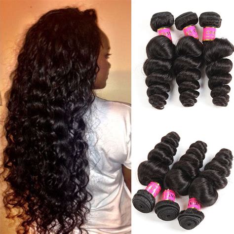 Raw Indian Loose Wave Virgin Hair 3 Bundles Indian Loose Curly Hair