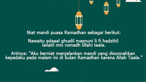 Doa Mandi Wajib Puasa Ramadhan 1445 H 2024 Sesuai Sunnah Lengkap Niat