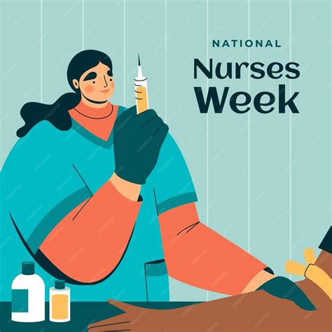 Premium Vector Flat National Nurses Week Illustration