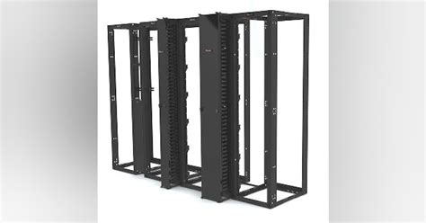 Four Post Rack Manages Dense Cables Deep Equipment Cabling