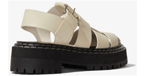 Proenza Schouler Lug Sole Platform Fisherman Sandals In White Lyst