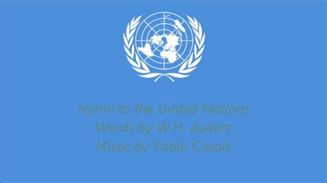 Hymn Of The United Nations With Lyrics Youtube