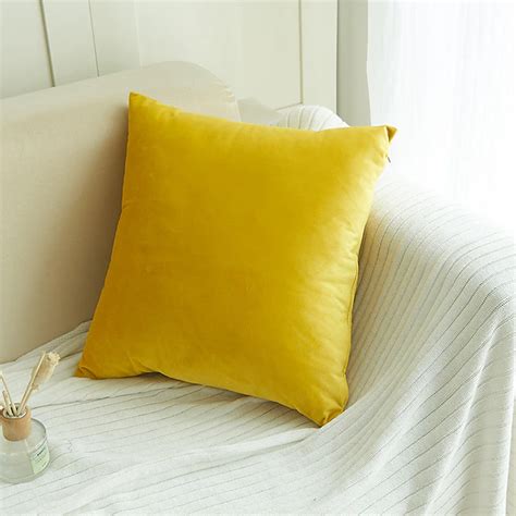 Decorative Toss Pillows Velvet Throw Pillow Cover Solid Colored For Bedroom Livingroom Sofa