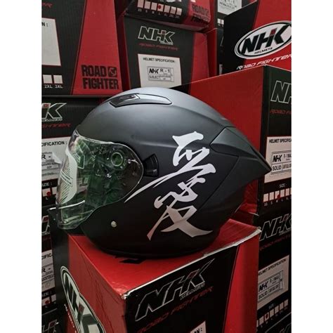 Jual Helm Nhk R Max Kanji New Motif Half Face Original Produk Shopee