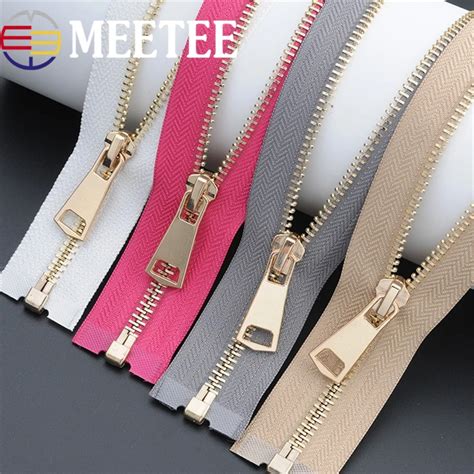 2pcs Meetee 85cm Metal Zipper Open End Zip Closure DIY Sewing Down ...