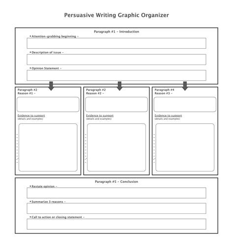 Persuasive Essay Graphic Organizer Edrawmax Templates