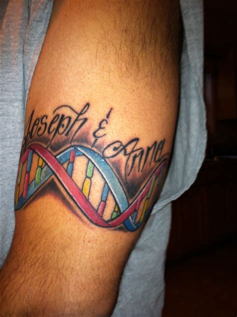 Dna Armband Tattoo With My Kids Name Black Band Tattoo Band Tattoos