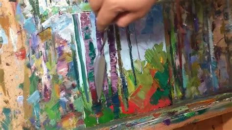 How To Paint With A Palette Knife Demo Impressionist Oil Painting By