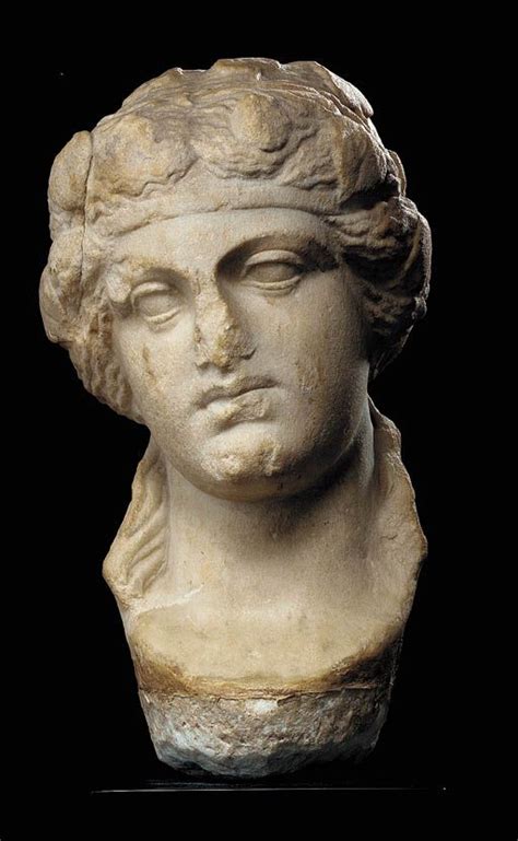 A Roman Marble Head Of Dionysus Circa 1st 2nd Century Ad Ancient