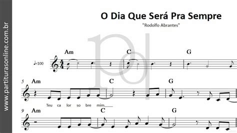 O Dia Que Será Pra Sempre Rodolfo Abrantes Partitura YouTube