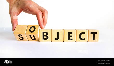 subject  object symbol businessman turns  cube   word