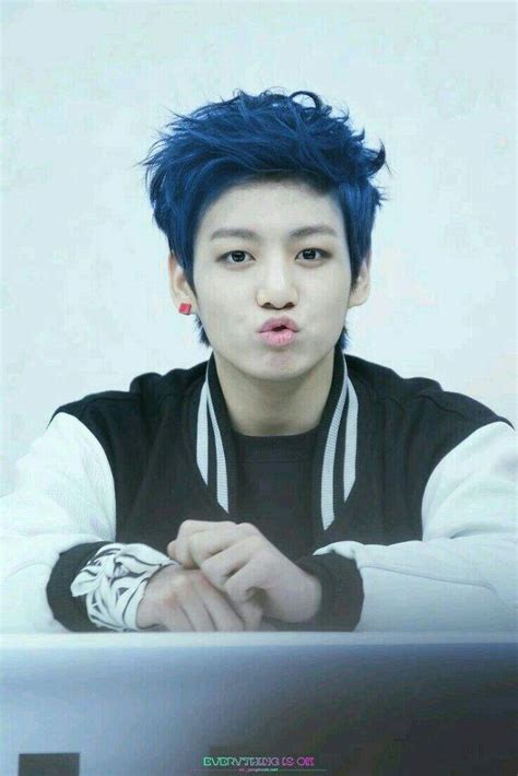 Jungkook with Blue Hair? | ARMY's Amino