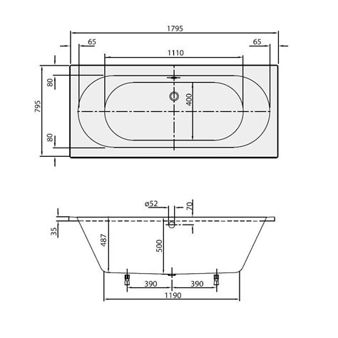 BADEWANNE VILLEROY BOCH O NOVO DUO 1800x800 WEISS UBA180CAS2V 01 EBay