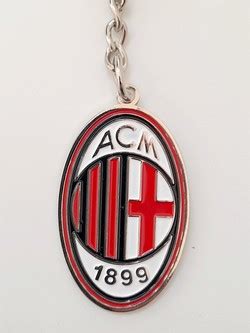 Brelok Ac Milan Herb Metalowy Produkt Oficjalny Breloki