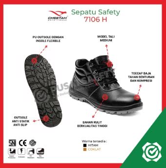 Jual Sepatu Safety Cheetah 7106H Pusat Safety